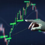 Businessman,Hand,Analysing,Financial,Stock,Market,Graph,On,Board.,Trading