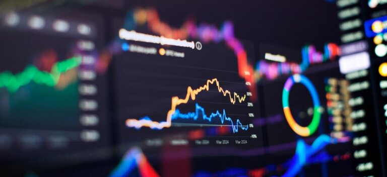Stock,Market,Or,Forex,Trading,Graph,And,Candlestick,Chart,Suitable