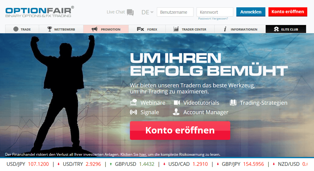 OptionFair Webseite neu