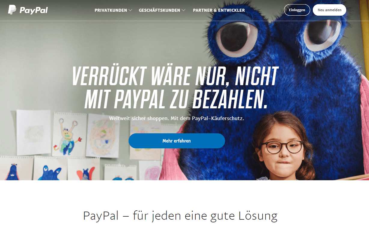 PayPal Webseite