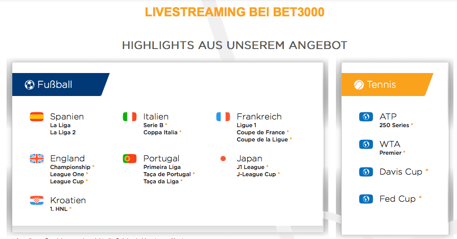 Bet3000 Streaming