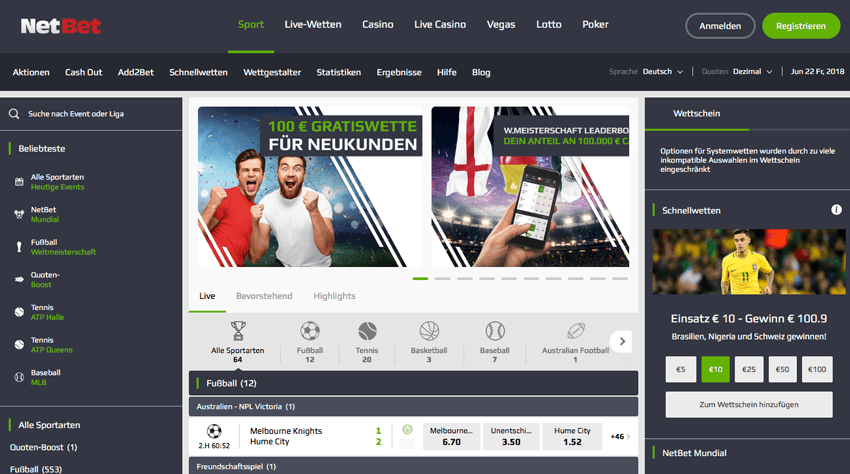 Netbet Webportal