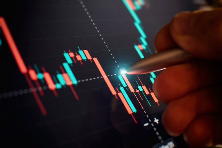 Financial,Chart,With,Pen,,Stock,Analysis,Data,For,Business,Background