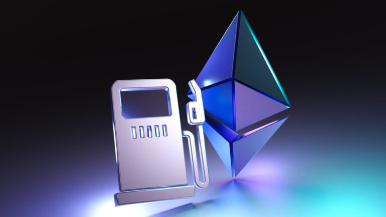 Ethereum,Gas,Fees,Illustration.,3d,Render.