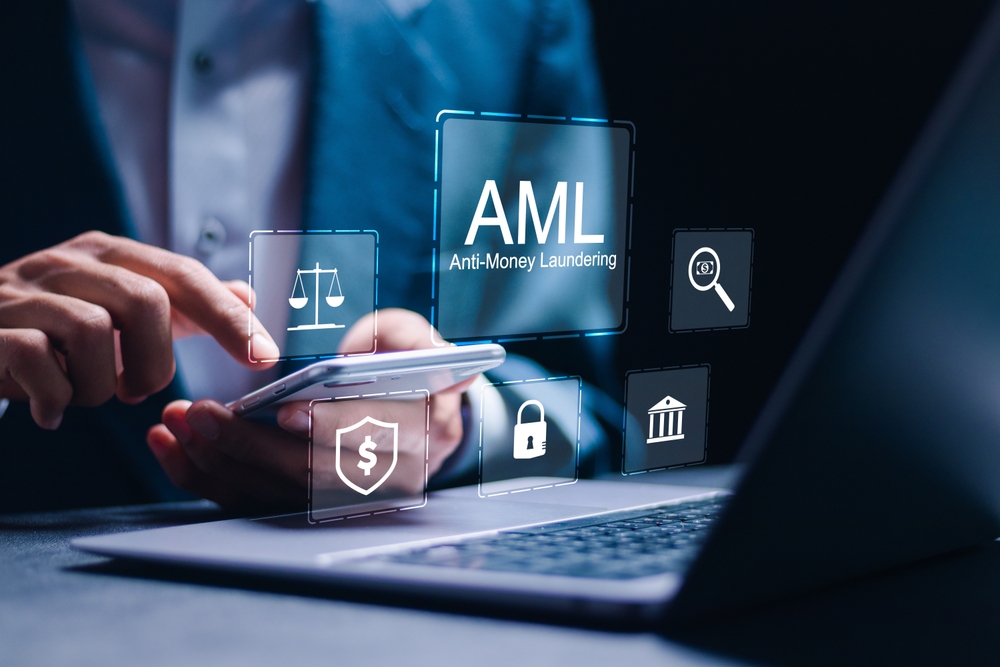 Aml,:,Anti,Money,Laundering,Financial,Bank,Concept.,Businessman,Use