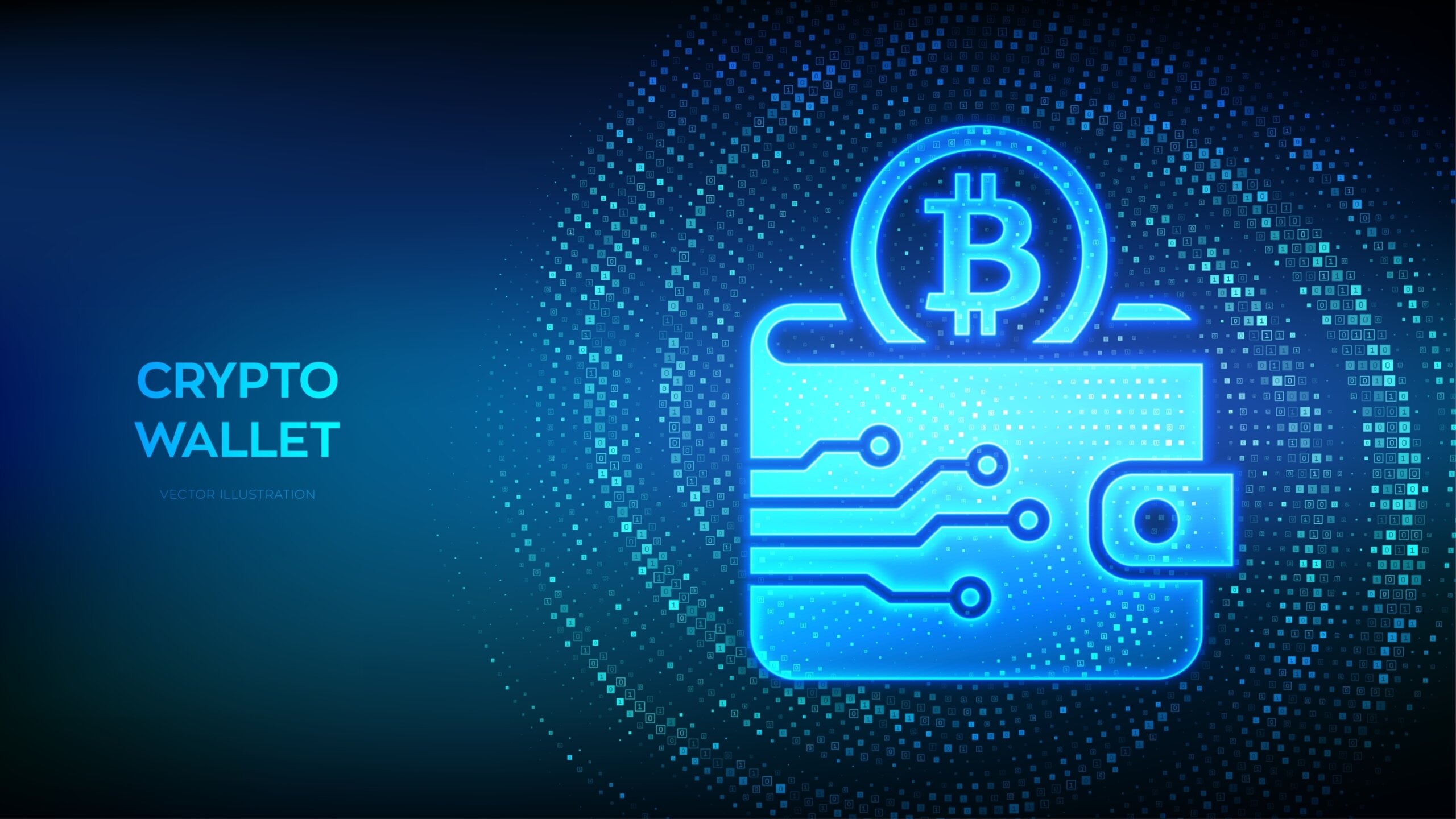 Crypto,Wallet,Icon,With,Bitcoin,Made,With,Binary,Code.,Digital