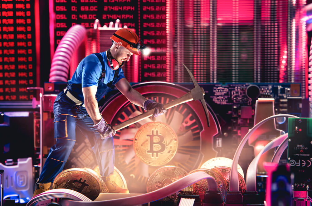 Macro,View,Of,Miner,Working,For,Bitcoins,Mine,Pool.,Devices