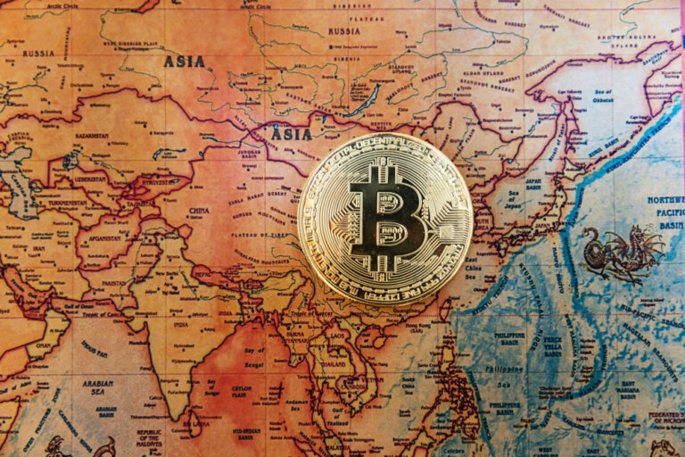 Digital,Currency,Concept,-,Crypto,Currency,Bitcoin,On,Map,Of
