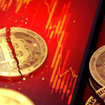 Close-up,Shot,Of,Broken,Bitcoin,Split,In,Two,Pieces,Laying