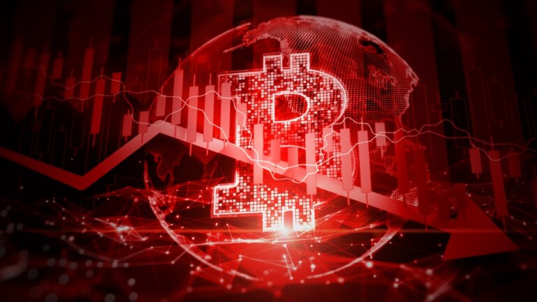 Bitcoin,In,Recession,Global,Market,Crisis,Stock,Red,Price,Drop