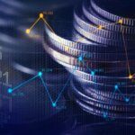 Double,Exposure,Image,Of,Coin,Stacks,On,Technology,Financial,Graph