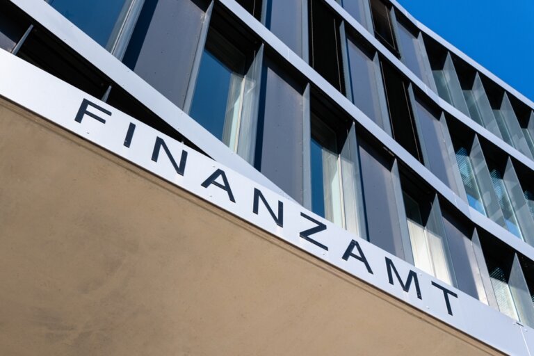 Symbolic,Image,And,Lettering,Of,The,Tax,Office,In,Germany.