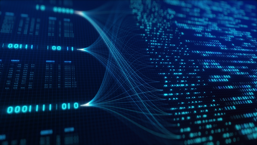 Neural,Network,Big,Data,Flow,Visualization,,Binary,Code,Matrix,,Ai