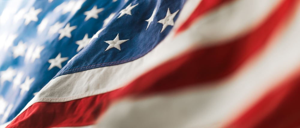 Bold,And,Vibrant,American,Flag,Waving,In,Bright,Sunlight.,For