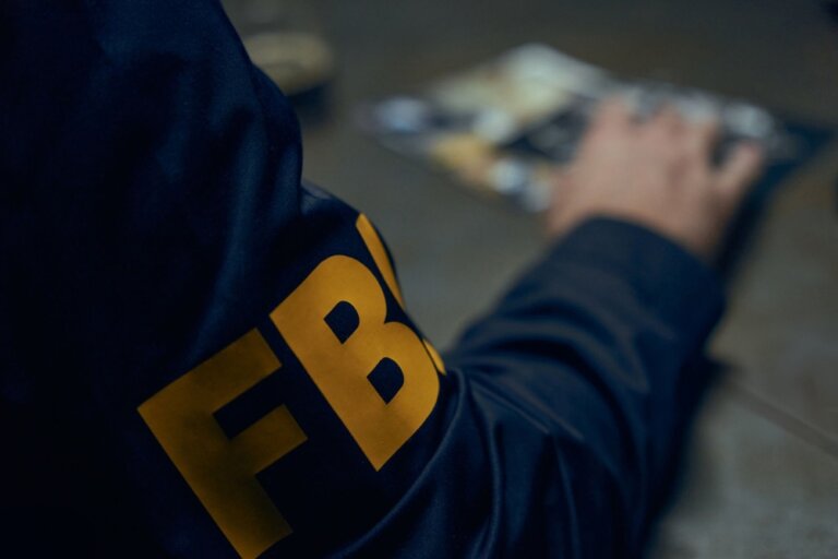 Close,Up,On,Fbi,Sign,On,Uniform,Of,The,Agent,